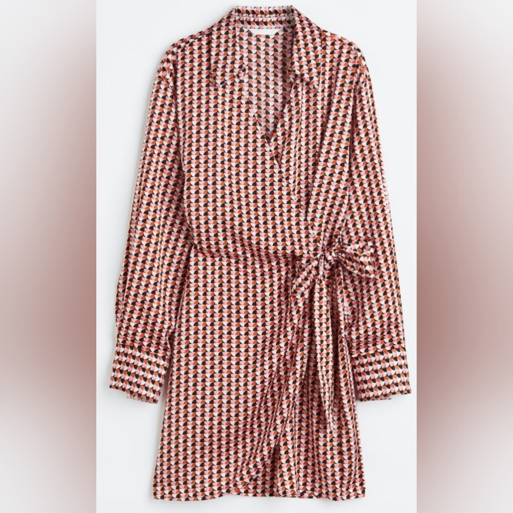 NWT H&M Satin Wrap Dress Size M